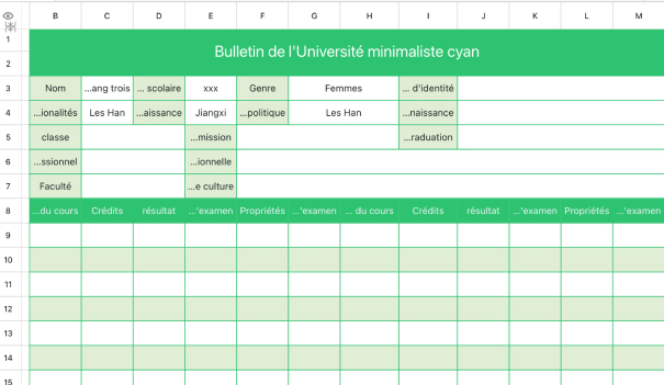 Bulletin universitaire minimaliste